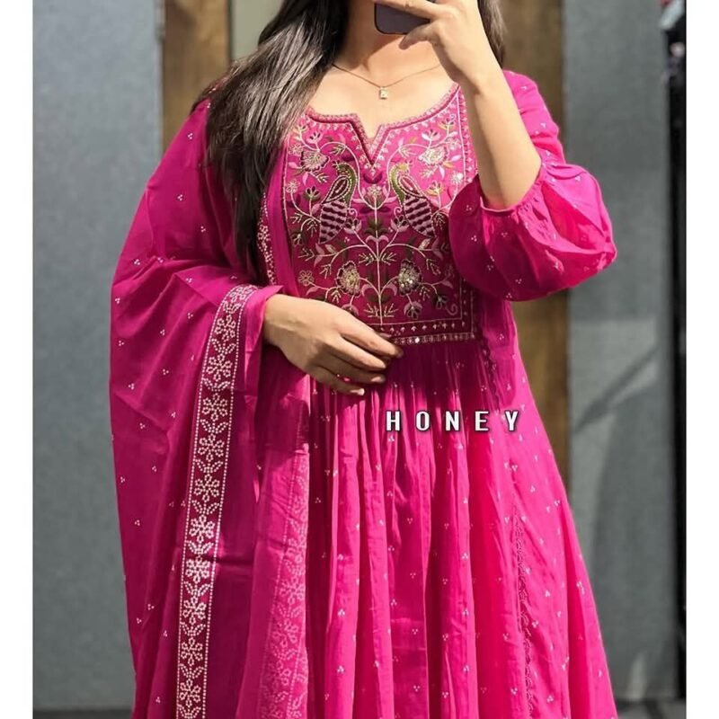 🌺 কালারফুল সুতি থ্রি পিস 🌺 - Image 2