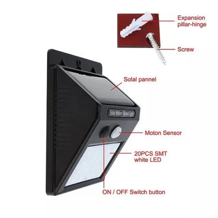 Solar Charging LED Sensor Light