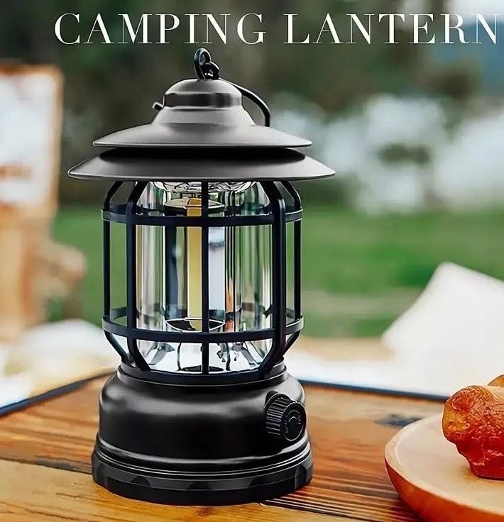 Retro Camping Lamp Rechargeable